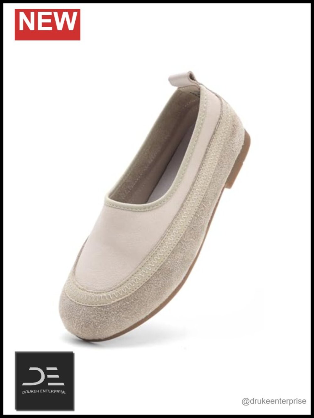 Women's Leather Loafers Slip On Comfortable Walking Flats